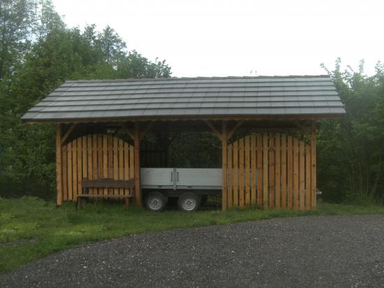 hangar a remorque toiture 2 pans réalisé par TMCbois