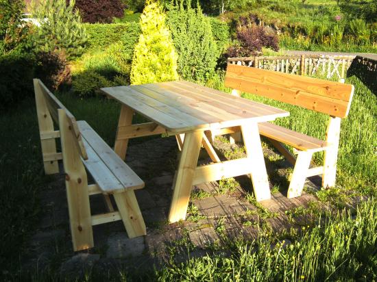 table et bancs pin longueur 2m